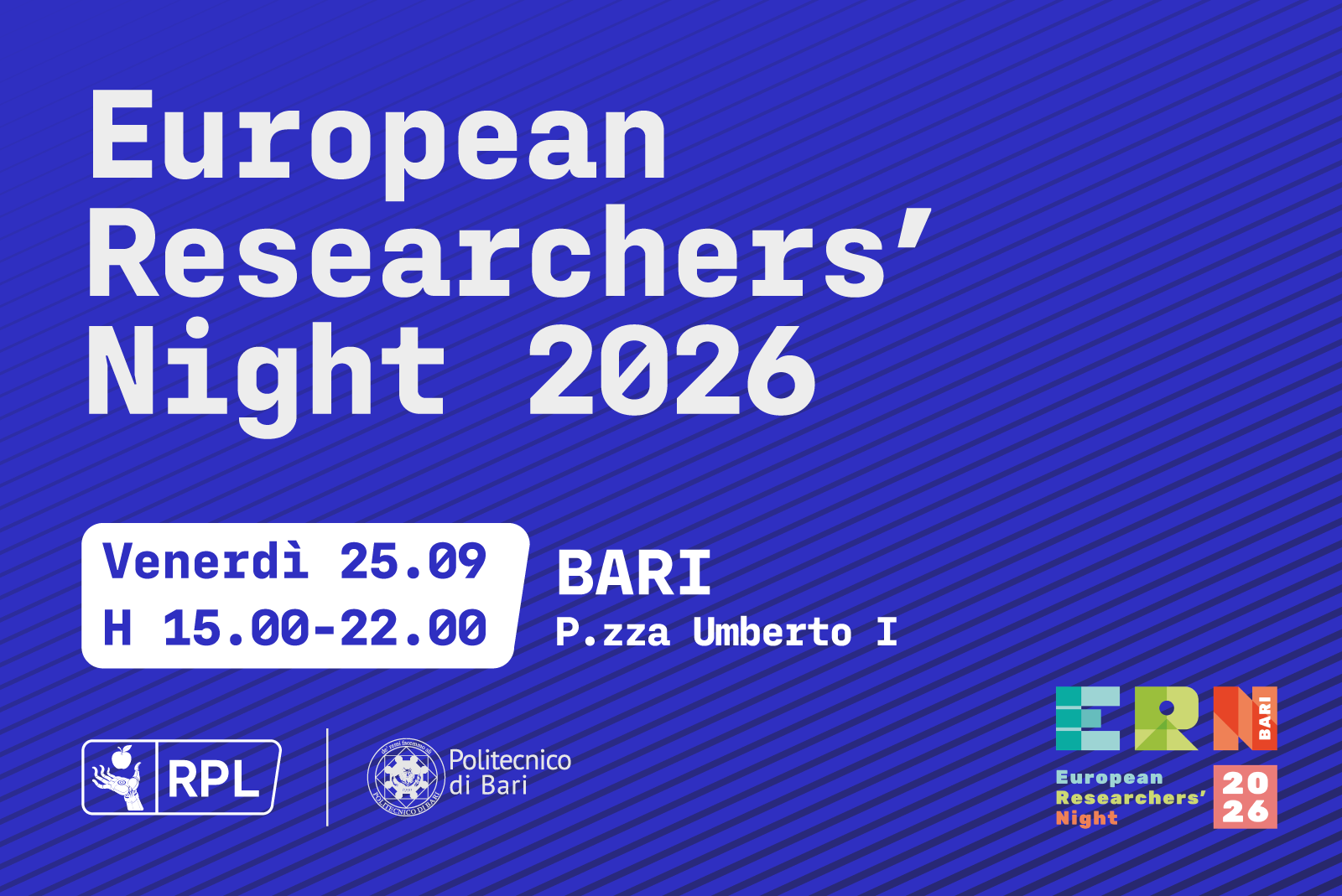 Poster — European Researchers' Night 2026, Bari