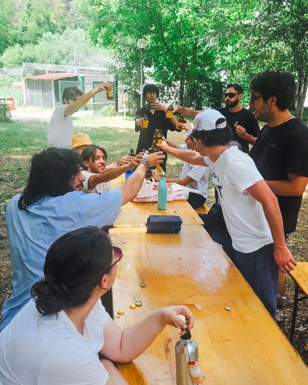 the group at the long table